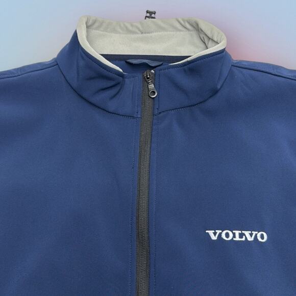 VOLVO Men’s Large Navy Blue Softshell Jacket - Picture 3 of 7